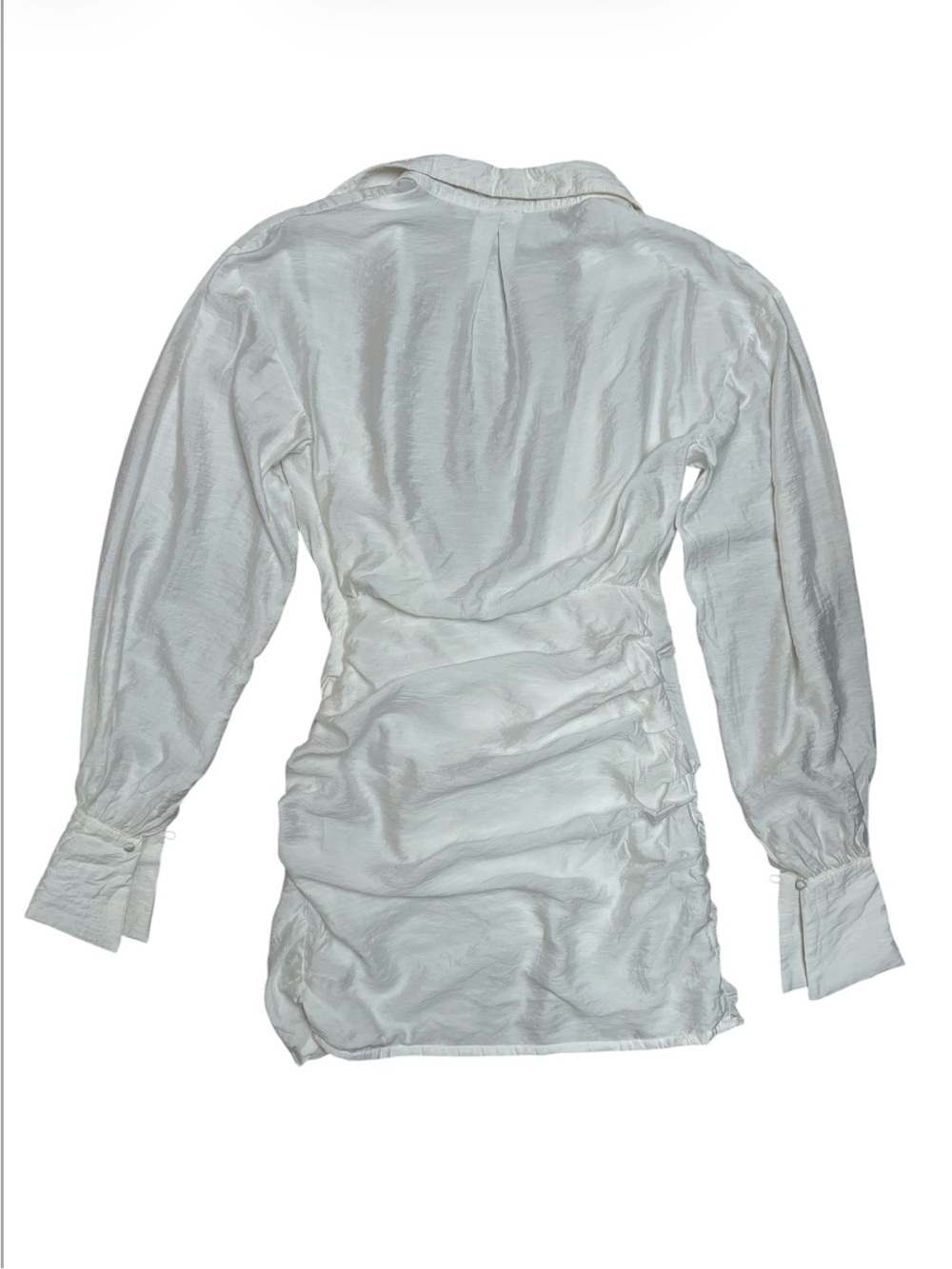 House of CB London Carys White Draped Shirt Dress - Picture 4 of 6